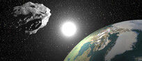 Rappresentazione artistica del passaggio ravvicinato di un asteroide (fonte: GoodFon)