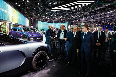 French President Macron visits Paris Motor Show 2024