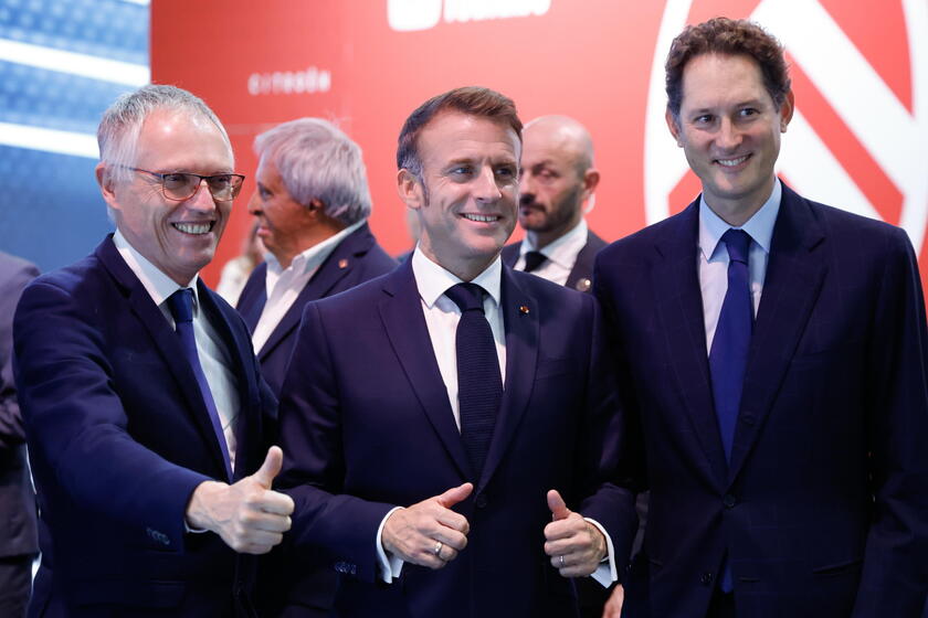 French President Macron visits Paris Motor Show 2024