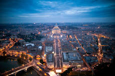 FOTO: La notte di Wojtyla, Roma dall'elicottero