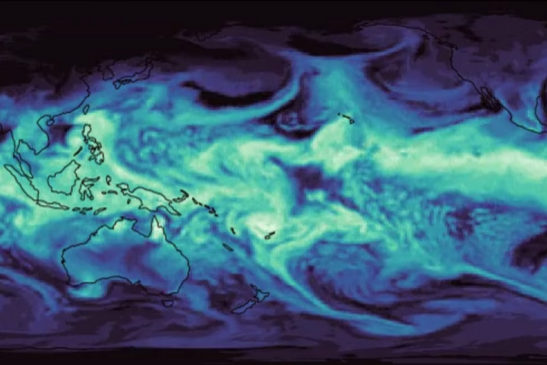 Le previsioni relative all 'umidità dal 26 dicembre 2019 all '8 gennaio 2020 elaborate dal sistema NeuralGCM (fonte: Google Research) - RIPRODUZIONE RISERVATA